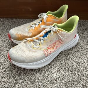 Hoka Mach 6 Size 10.5 White Solar Flare Men’s Running Shoes